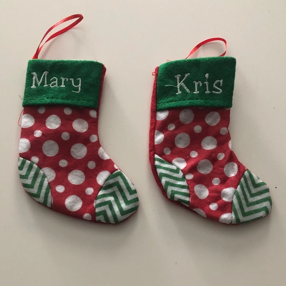 🛍️ Personalized Mini Christmas Stockings Set